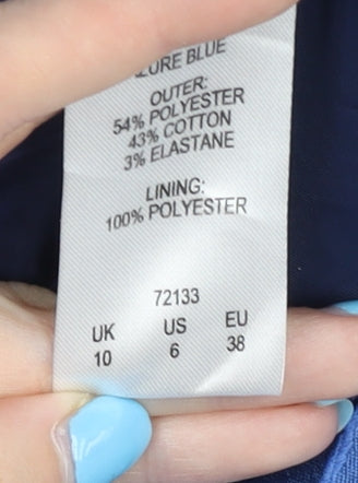 Womens UK Size 10 Cotton Traders Blue Basic Jacket