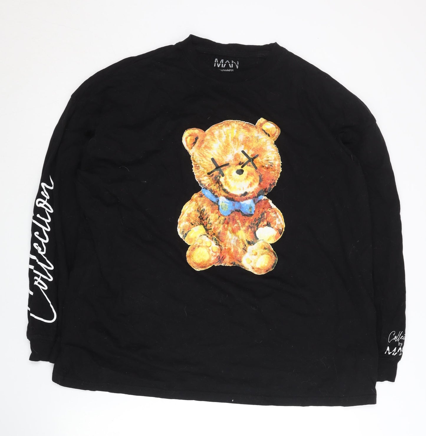Mens UK Size L BoohooMAN Black Pullover Sweatshirt