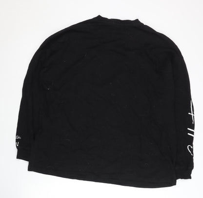 Mens UK Size L BoohooMAN Black Pullover Sweatshirt