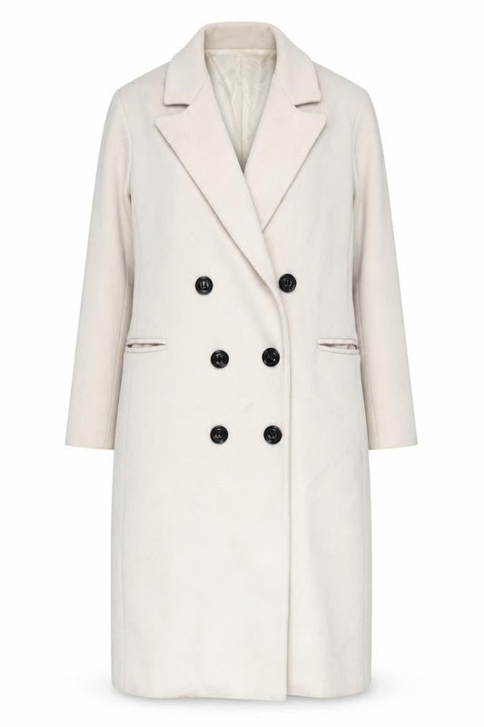 Womens UK Size 10 PRETTYLITTLETHING Beige Overcoat