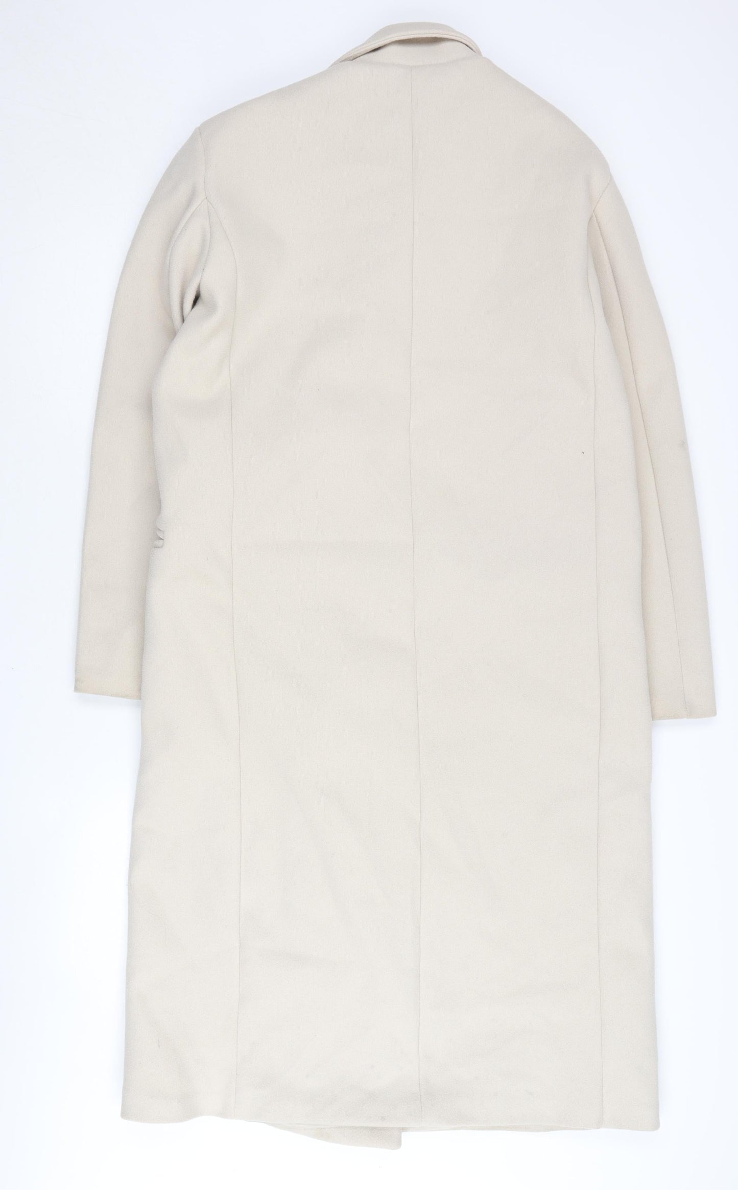 Womens UK Size 10 PRETTYLITTLETHING Beige Overcoat