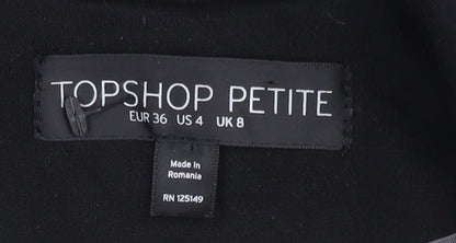 Womens UK Size 8 Topshop Petites Black Blazer