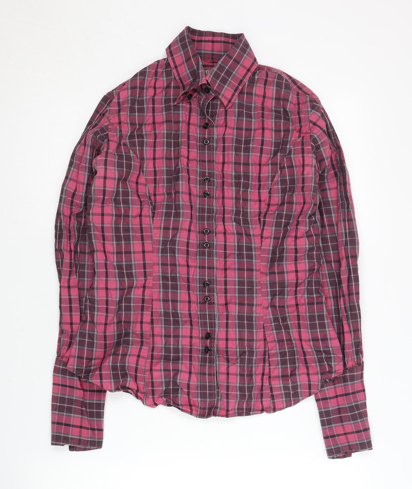 Womens UK Size 10 TM Lewin Red  Button-Up