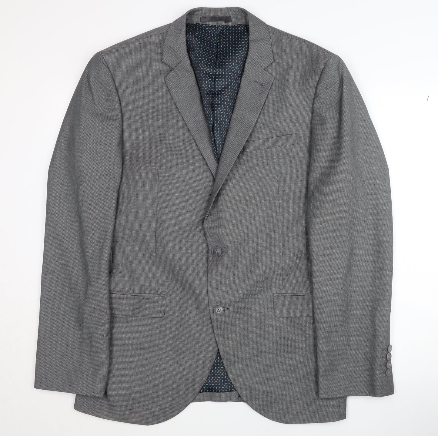 Next Men's Grey Blazer, 40R, Business Formal Wear