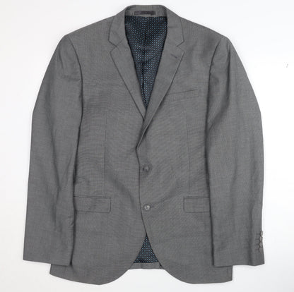 Next Men's Grey Blazer, 40R, Business Formal Wear