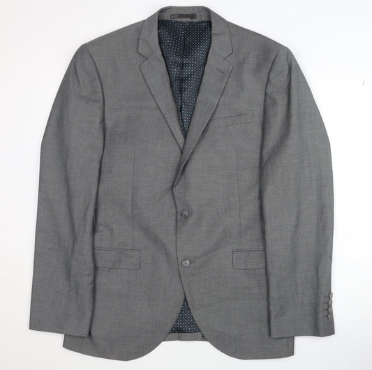 Next Men's Grey Blazer, 40R, Business Formal Wear