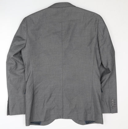 Next Men's Grey Blazer, 40R, Business Formal Wear