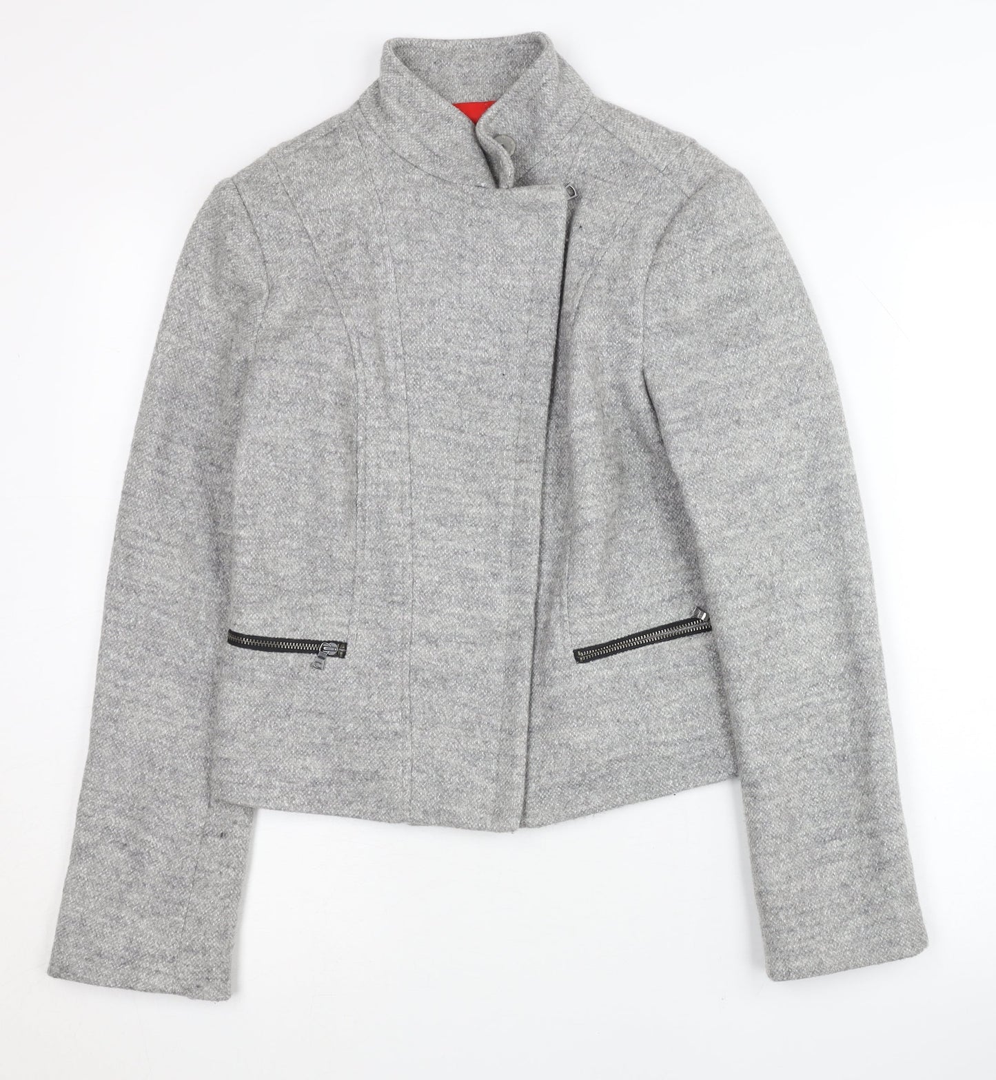 Gap Women's XS Grey Zip Jacket - Polyester, Wool