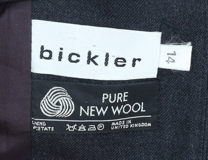 Bickler Women's Black Wool Blazer Size 14
