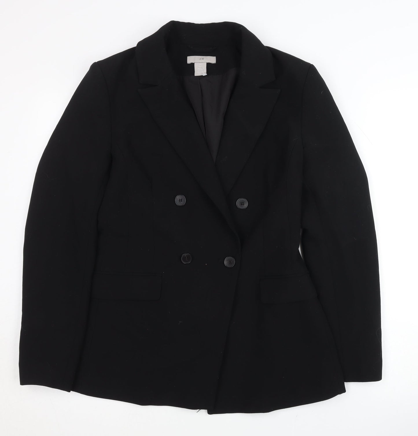 H&M Women's Black Slim Double-Breasted Blazer S