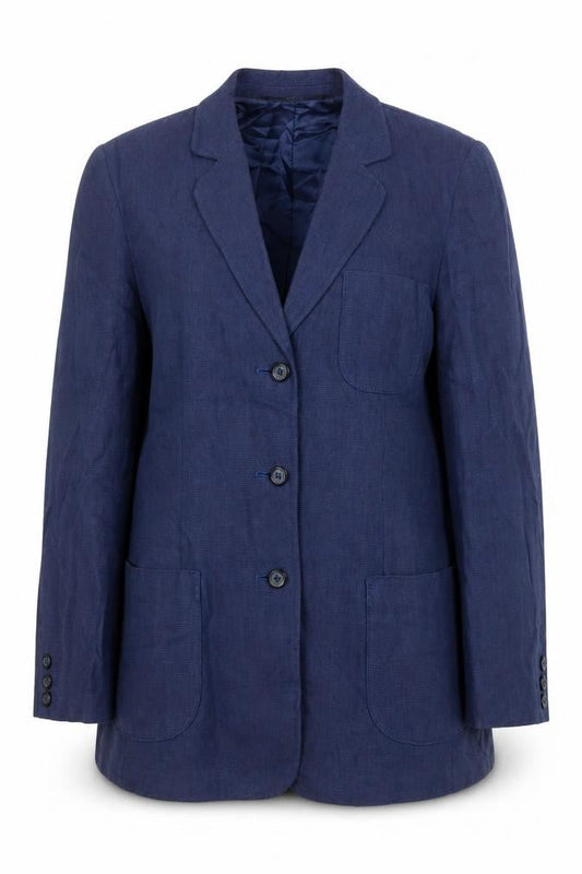 Marks and Spencer Women's Blue Linen Blazer Size 12