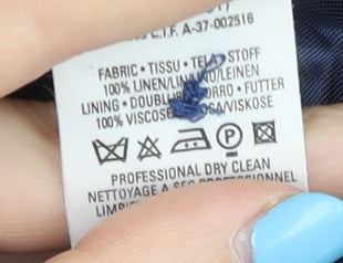 Marks and Spencer Women's Blue Linen Blazer Size 12