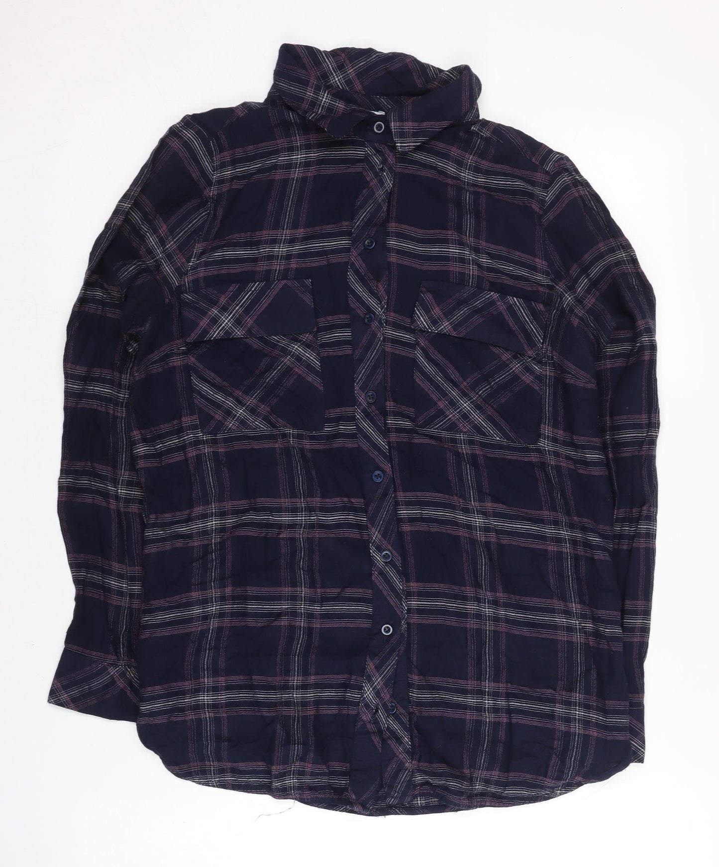 Womens UK Size 8 Warehouse Blue  Button-Up