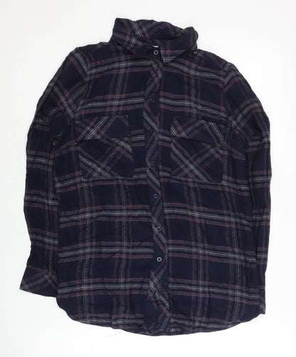 Womens UK Size 8 Warehouse Blue  Button-Up