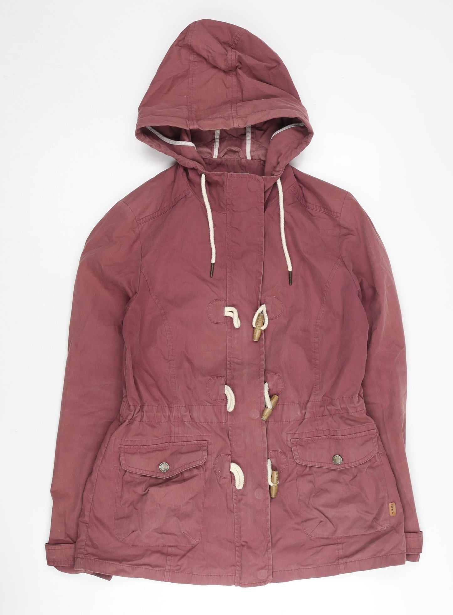Fat Face Women's Red Hooded Parka Jacket Size 10