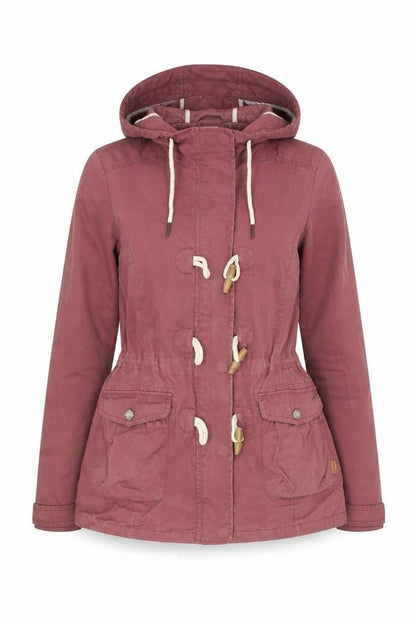 Womens UK Size 10 Fat Face Red Parka Coat