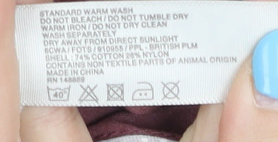 Fat Face Women's Red Hooded Parka Jacket Size 10