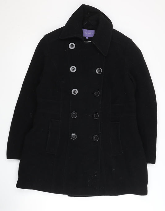 Autonomy Women's Black Pea Coat, Size 12, Classic Winter Wear