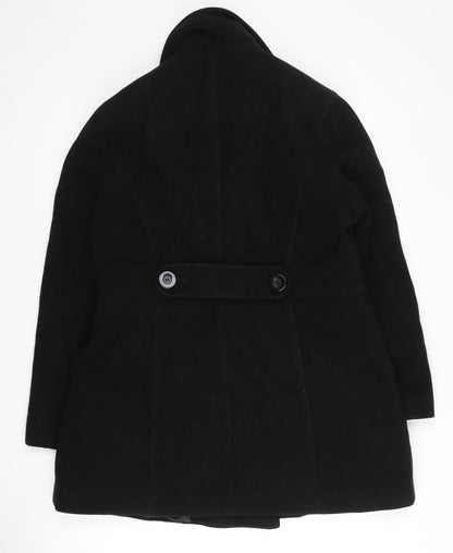 Autonomy Women's Black Pea Coat, Size 12, Classic Winter Wear