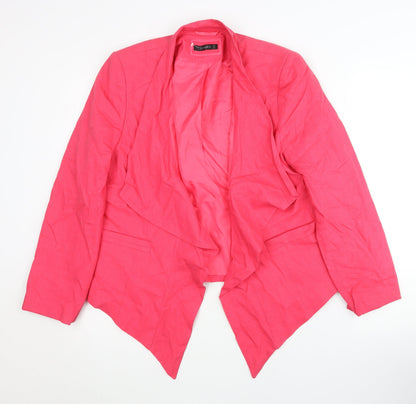 Dunnes Women’s Pink Blazer Size 16 Linen Blend