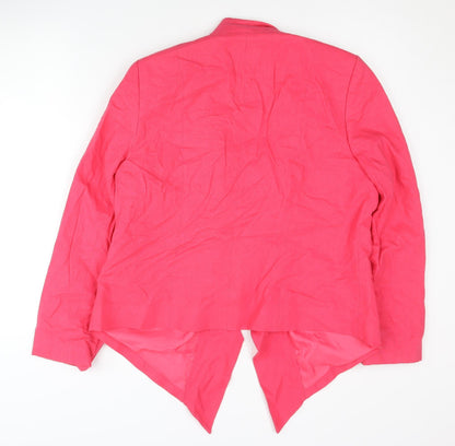 Dunnes Women’s Pink Blazer Size 16 Linen Blend
