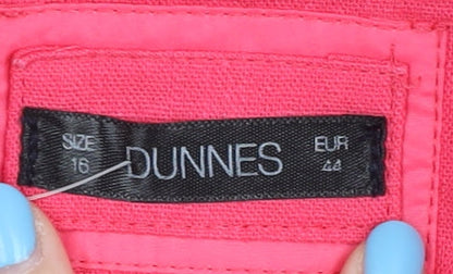 Dunnes Women’s Pink Blazer Size 16 Linen Blend