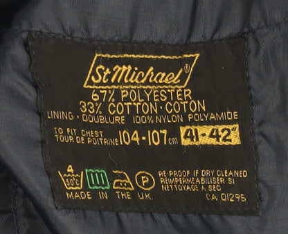 Mens UK Size L St Michael Blue Basic Jacket