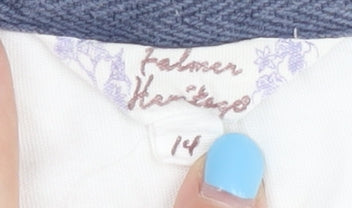 Balmar Heritage Women White Size 14 Crochet Trim T-Shirt