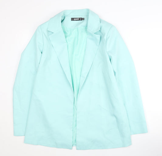 Missguided Women's Blue Blazer UK 12 Notch Lapel