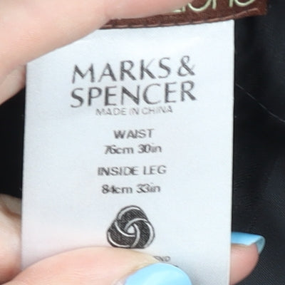 Marks and Spencer Mens Black Trousers 30 in