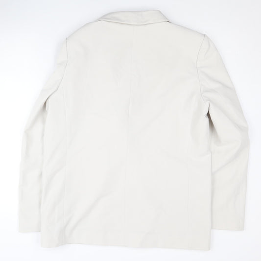 H&M Women's White Blazer, Size 14, Regular Fit