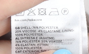 H&M Women's White Blazer, Size 14, Regular Fit