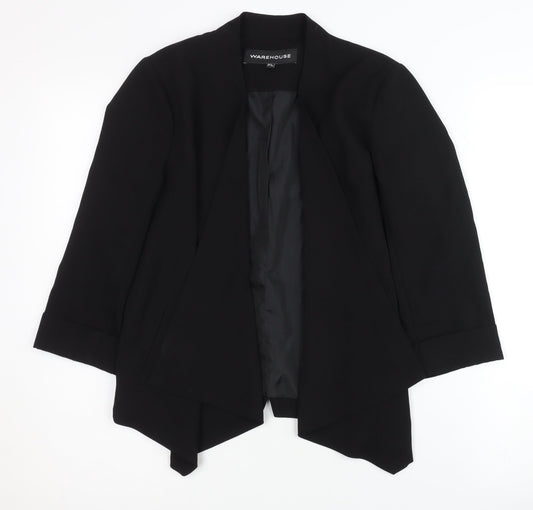 Warehouse Women's Black Blazer UK 8 Regular Fit