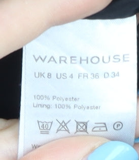 Warehouse Women's Black Blazer UK 8 Regular Fit