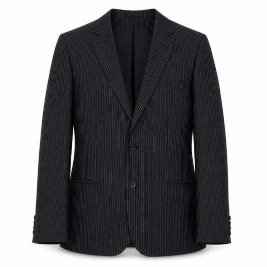 H&M Men's Black Striped Blazer, Size M, Regular Fit