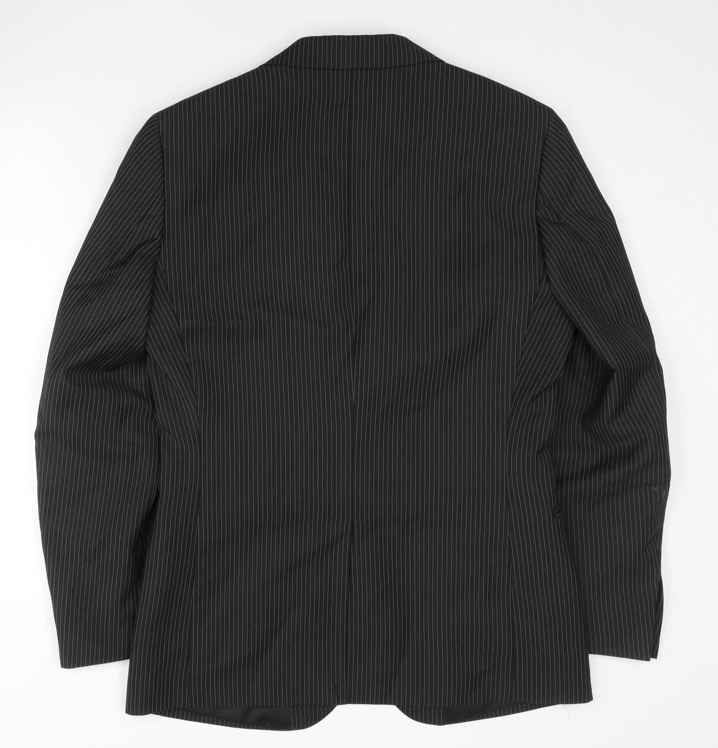 H&M Men's Black Striped Blazer, Size M, Regular Fit