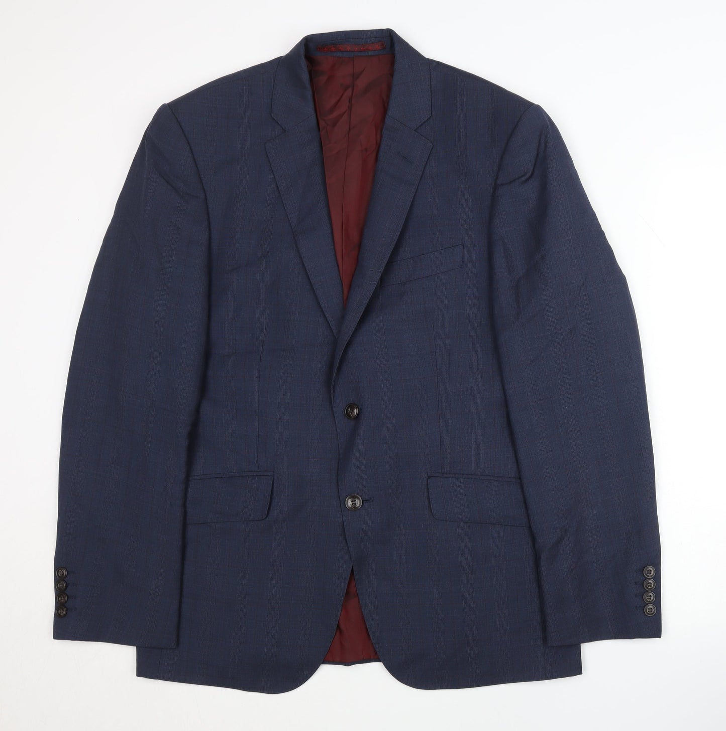 Marks and Spencer Men's Blue Wool Blazer, Size M