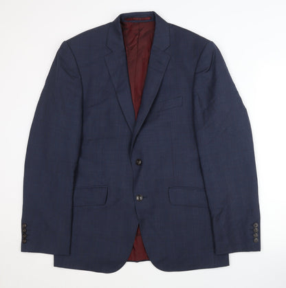 Marks and Spencer Men's Blue Wool Blazer, Size M
