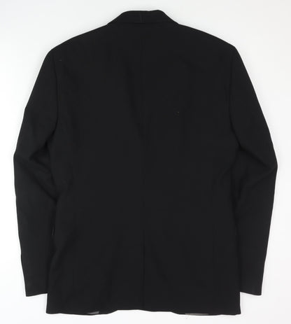 Next Men's Black Regular Fit Blazer, Size 36