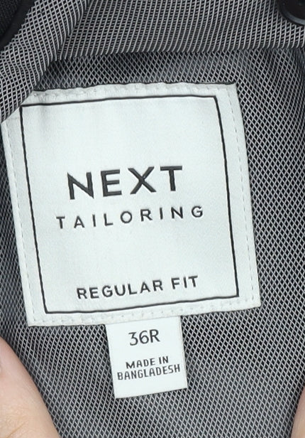 Next Men's Black Regular Fit Blazer, Size 36