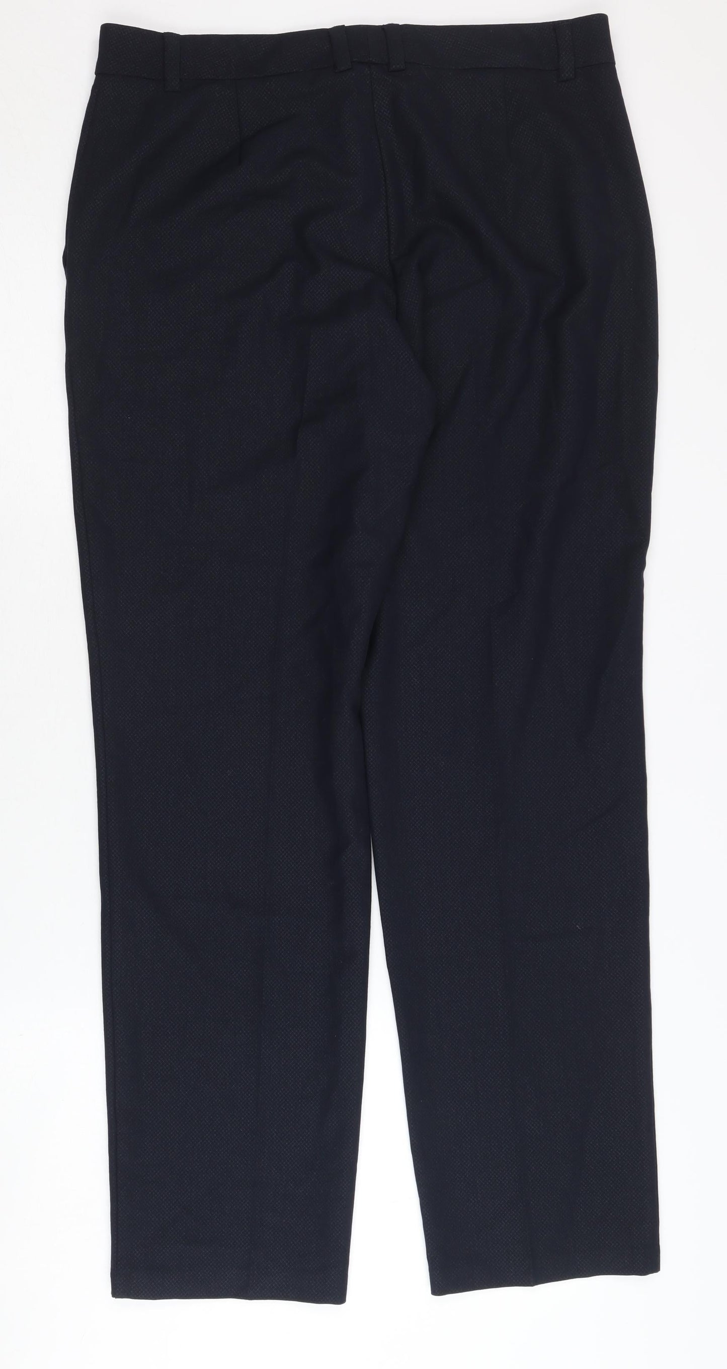 Womens UK Size 12 Marks and Spencer Regular Fit Dress Pants Black Trousers