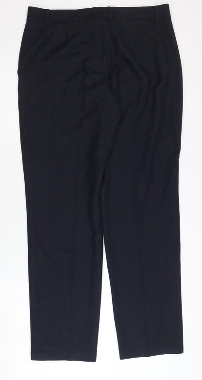 Womens UK Size 12 Marks and Spencer Regular Fit Dress Pants Black Trousers