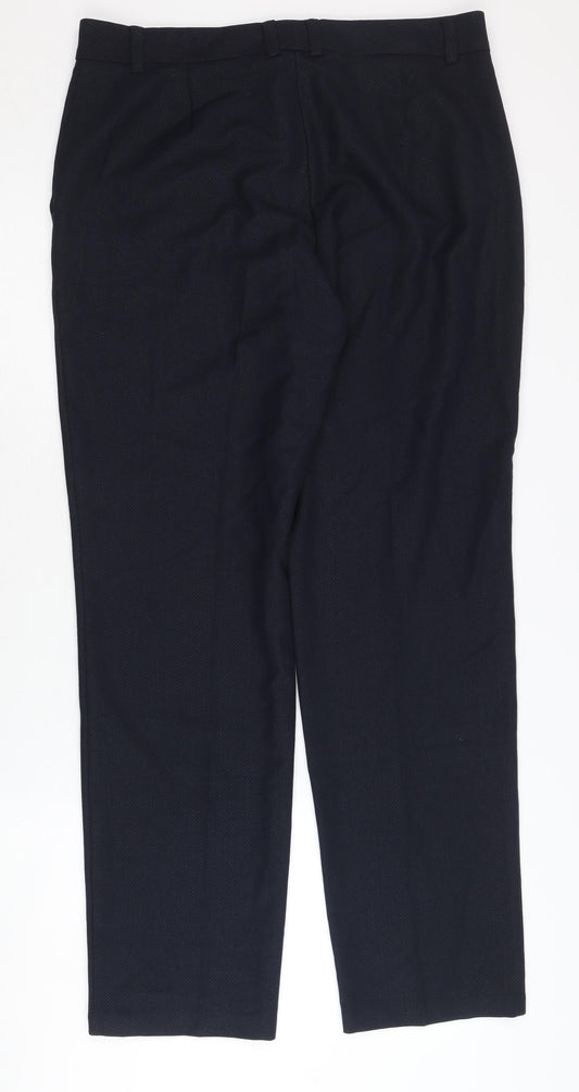 Womens UK Size 12 Marks and Spencer Regular Fit Dress Pants Black Trousers