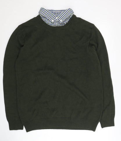 Cotton Traders Men's Green Pullover Jumper L