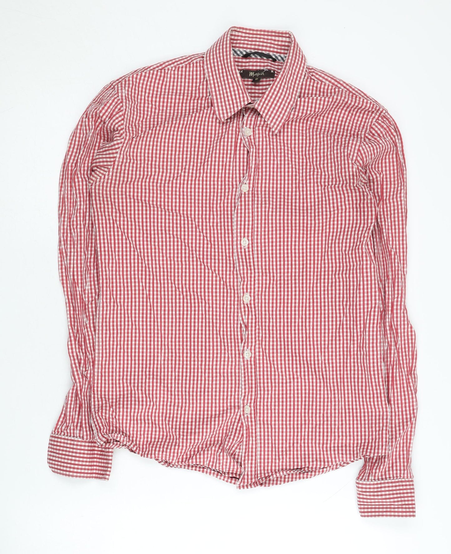 Womens UK Size S Monsoon Red Basic Button-Up