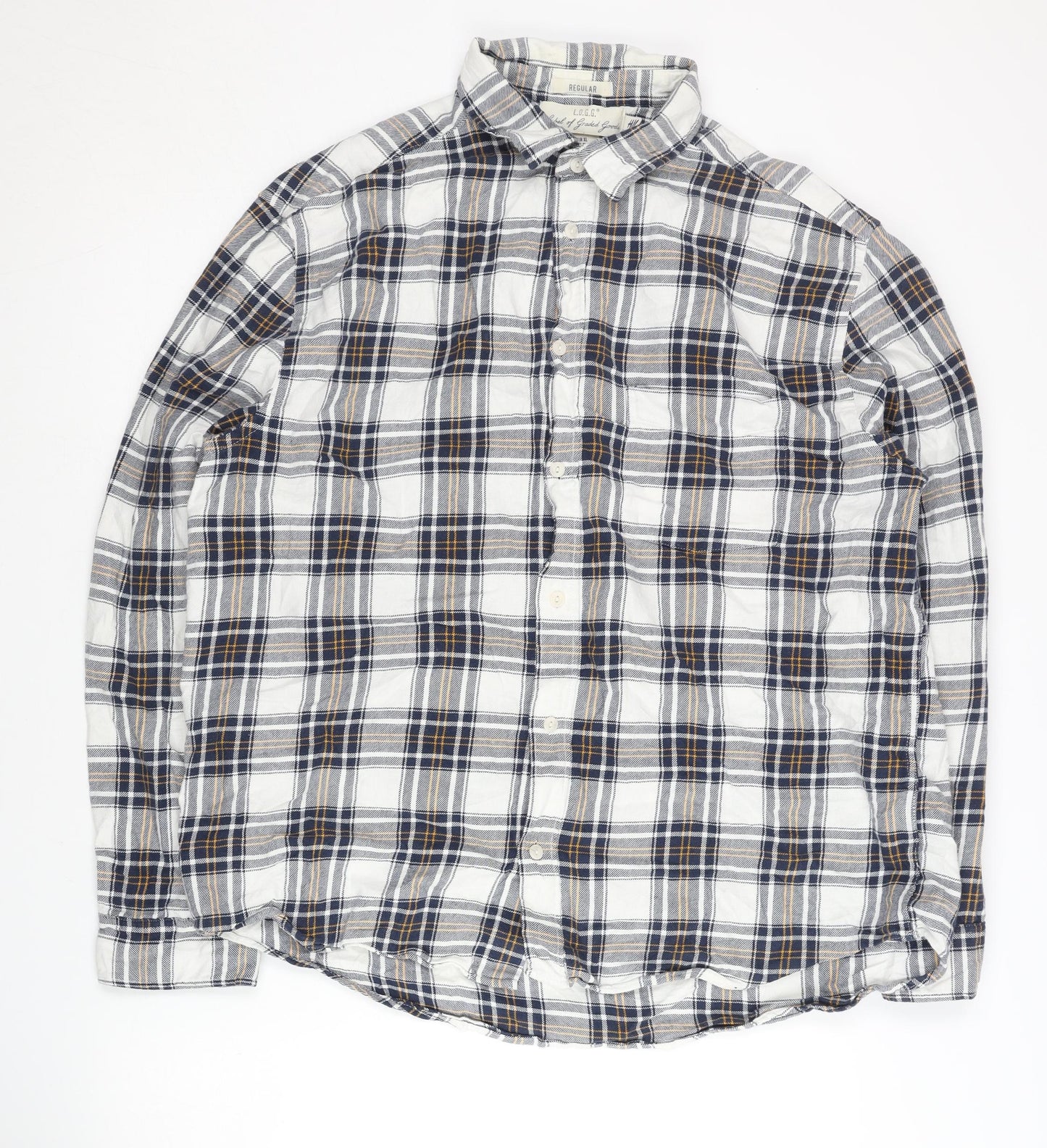H&M Men’s Multicoloured Plaid Button-Up Shirt XL