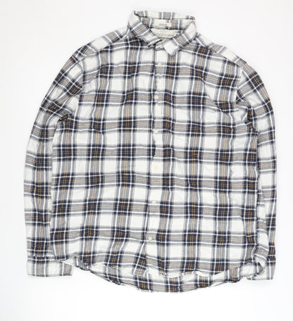 H&M Men’s Multicoloured Plaid Button-Up Shirt XL