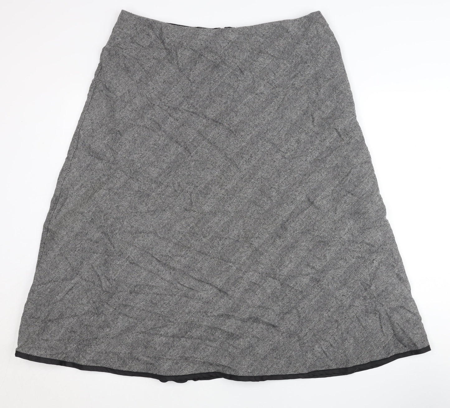 Marks and Spencer Women's Grey A-Line Midi Skirt Size 16