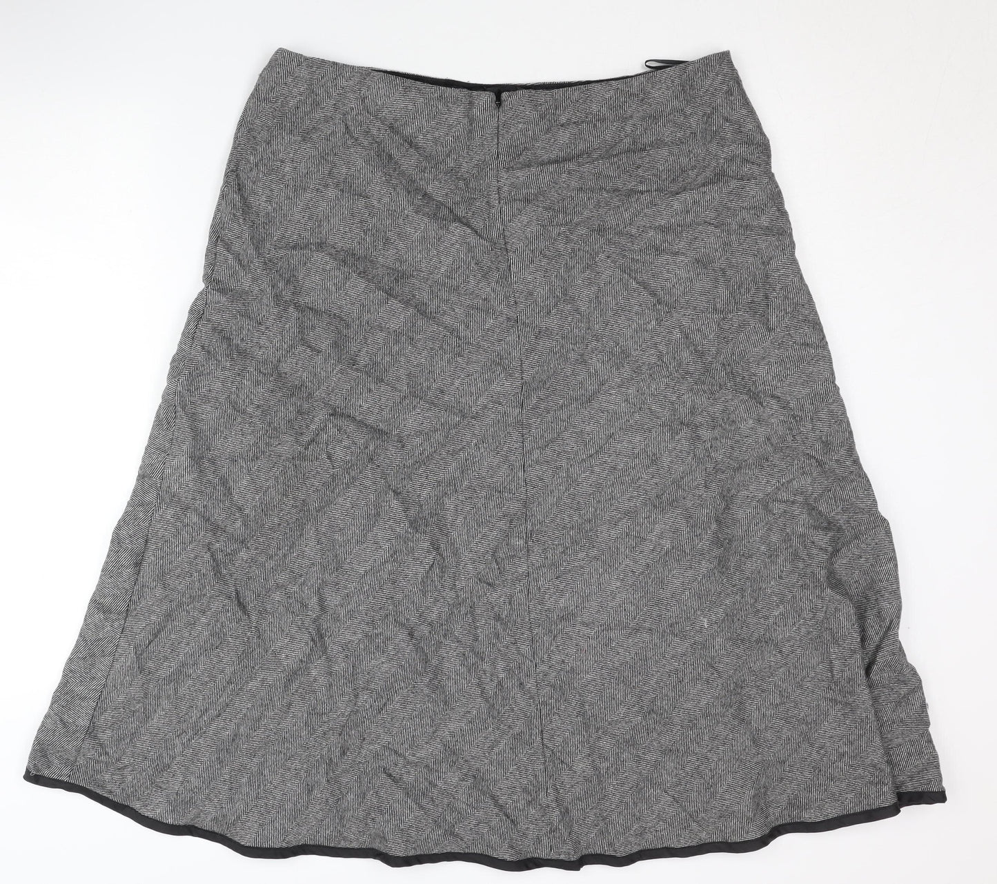 Marks and Spencer Women's Grey A-Line Midi Skirt Size 16