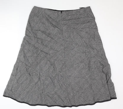 Marks and Spencer Women's Grey A-Line Midi Skirt Size 16